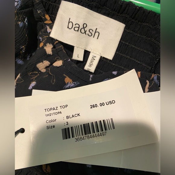 NWT ba&sh "Topaz" floral crop top. SZ L - Picture 3 of 3